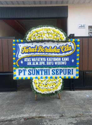 Papan Bunga Duka di Idanogawo